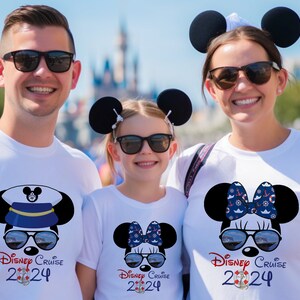 ディズニークルーズ 2024、ディズニークルーズシャツ、ディズニークルーズマッチングシャツ、ミニー/ミッキークルーズシャツ DL92