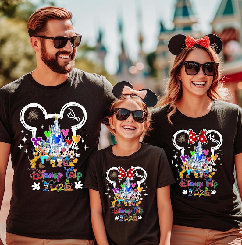Personalized Disney Trip Shirts, Disneyland Shirts, Disney Vacation T-shirt, Disney Family Matching Shirt, Magical Castle Shirt, Disneyworld image 1