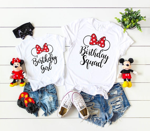 Disney birthday hotsell squad shirts