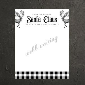Santa Letter Printable, Digital Download, Letter from Santa Claus, Letterhead, Template, Santa Claus, letterhead, Christmas, mail, letter