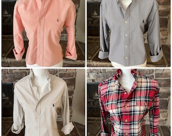 Ralph Lauren Ruffle Collar, Reworked Shirt, Handmade, Upcycled, Country Club, Heirloom, One of a Kind