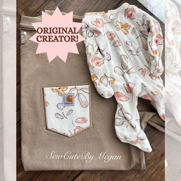 Repurposed Baby Clothes Pocket T-Shirt, Dad Keepsake Gift
