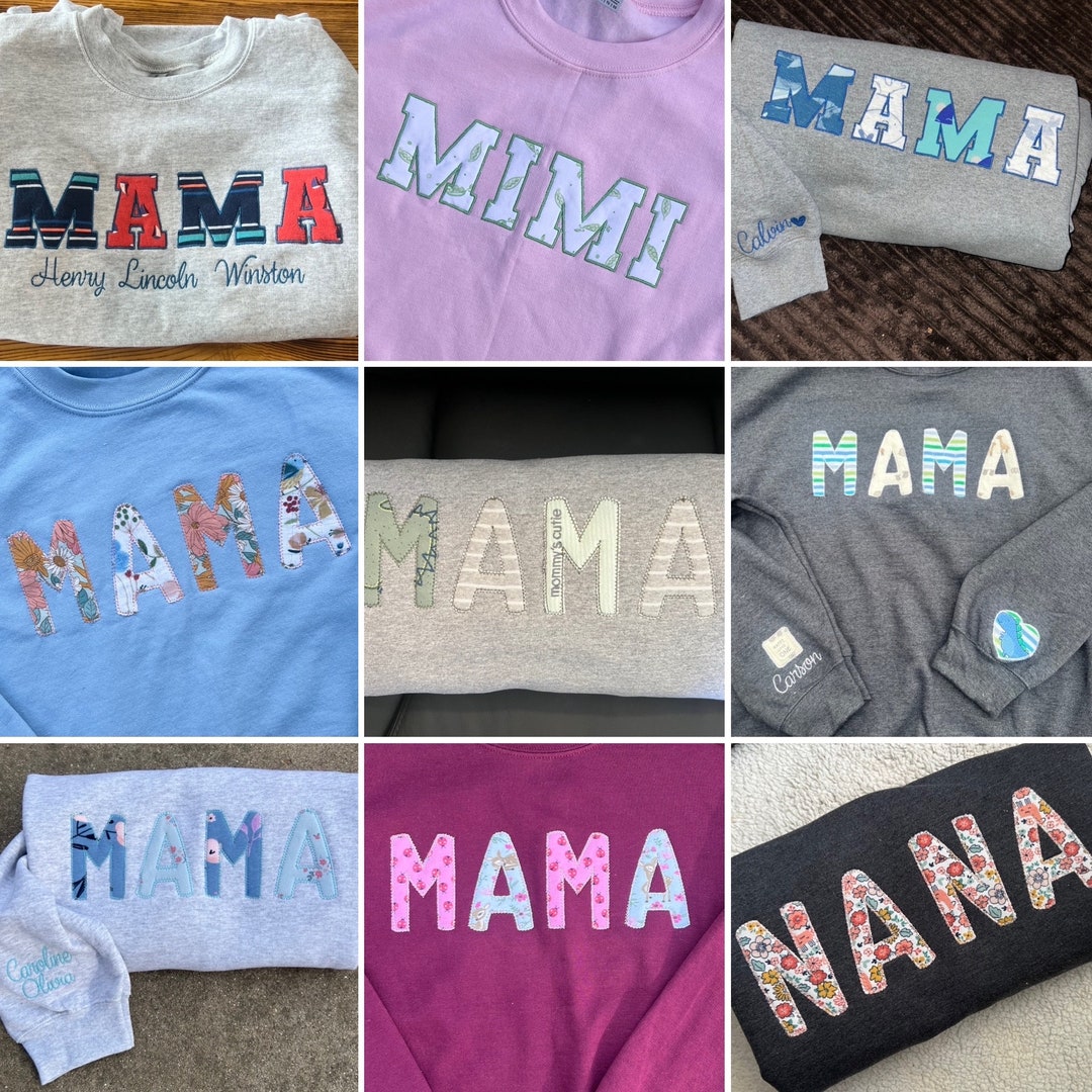 Mama Keepsake Sweater, Keepsake Sweatshirt, Embroidered Mama Sweater