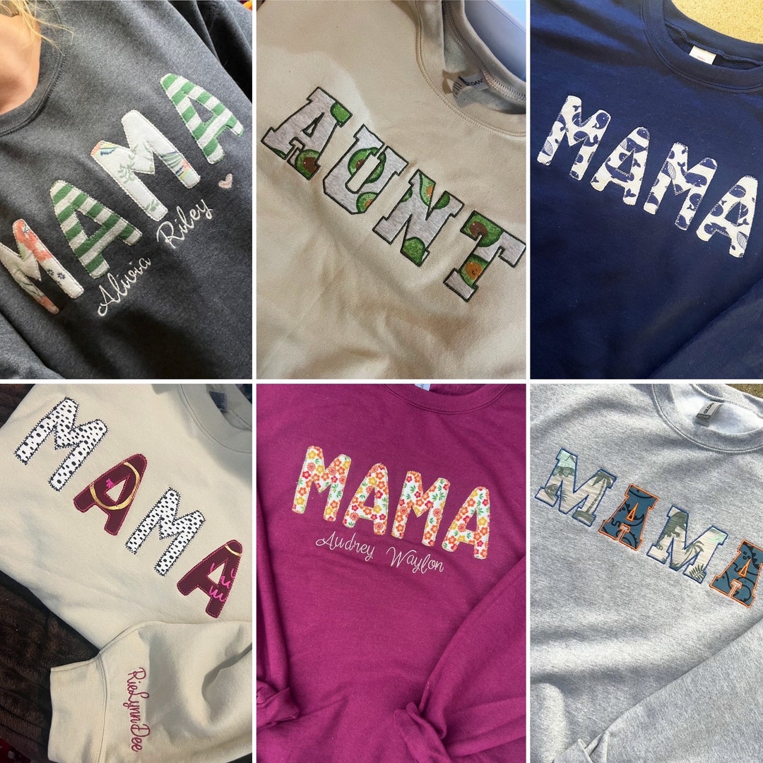 Mama Keepsake Sweater, Keepsake Sweatshirt, Embroidered Mama Sweater