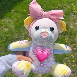 Keepsake Memory Bear - Made from Loved Ones Clothing - Unique Memorial Gift