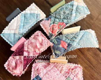 quilted claw clip, random assortment