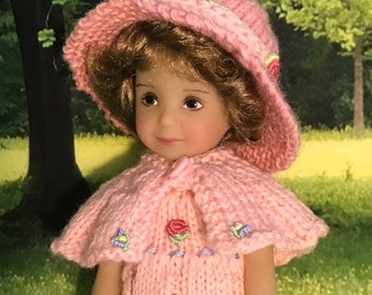 Brooke 8 inch Dianna Effner sculpture doll outfit handknit - (Listing for 6 piece hand knit ensemble ONLY)