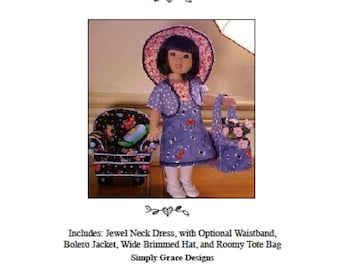 Ann Estelle by Robert Tonner 10-11 inch Doll - Little Lady, Reversible Hat, Roomy Tote Bag, Bolero, Wrap Style Dress with Options.