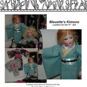 Bleuette - Kimono and Obi Pattern for the 11 inch doll