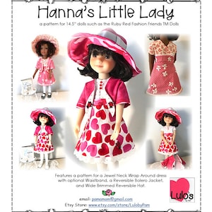 Ruby Red Fashion Friends Hanna's Little Lady Pattern With Bolero and Reversible Hat