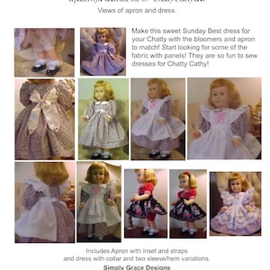 Chatty Cathy and 18&quot; Doll Dress with Apron