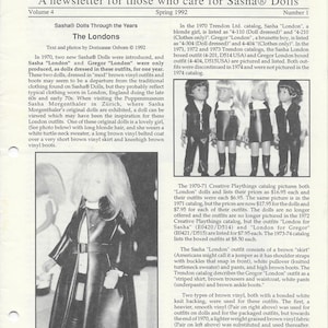 Friends of Sasha Newsletter - Spring 1992, Summer 1992,  Fall 1992- PreOwned