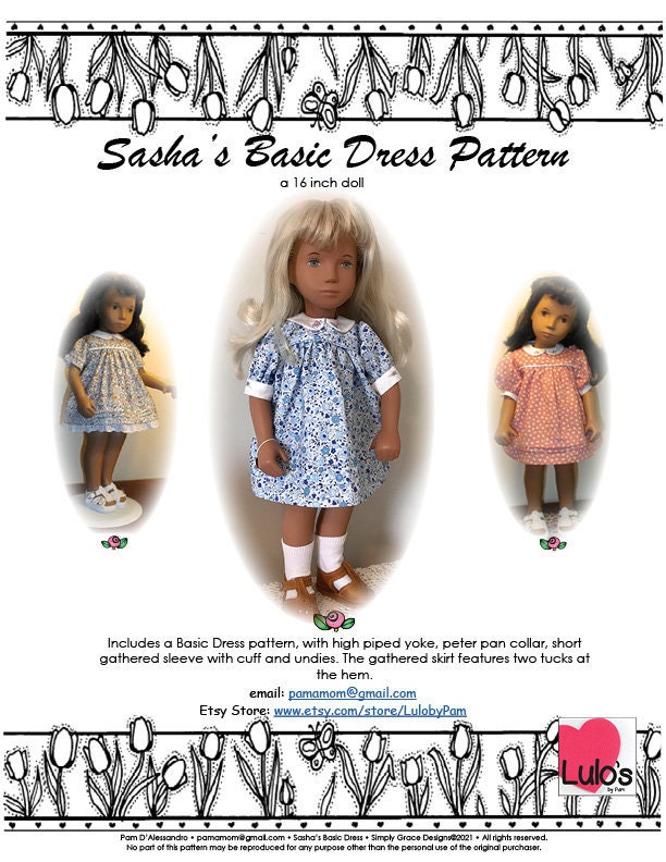Sweet Dress and Hat Pattern for Baby Sasha and Toddler~ Simply Grace Designs 