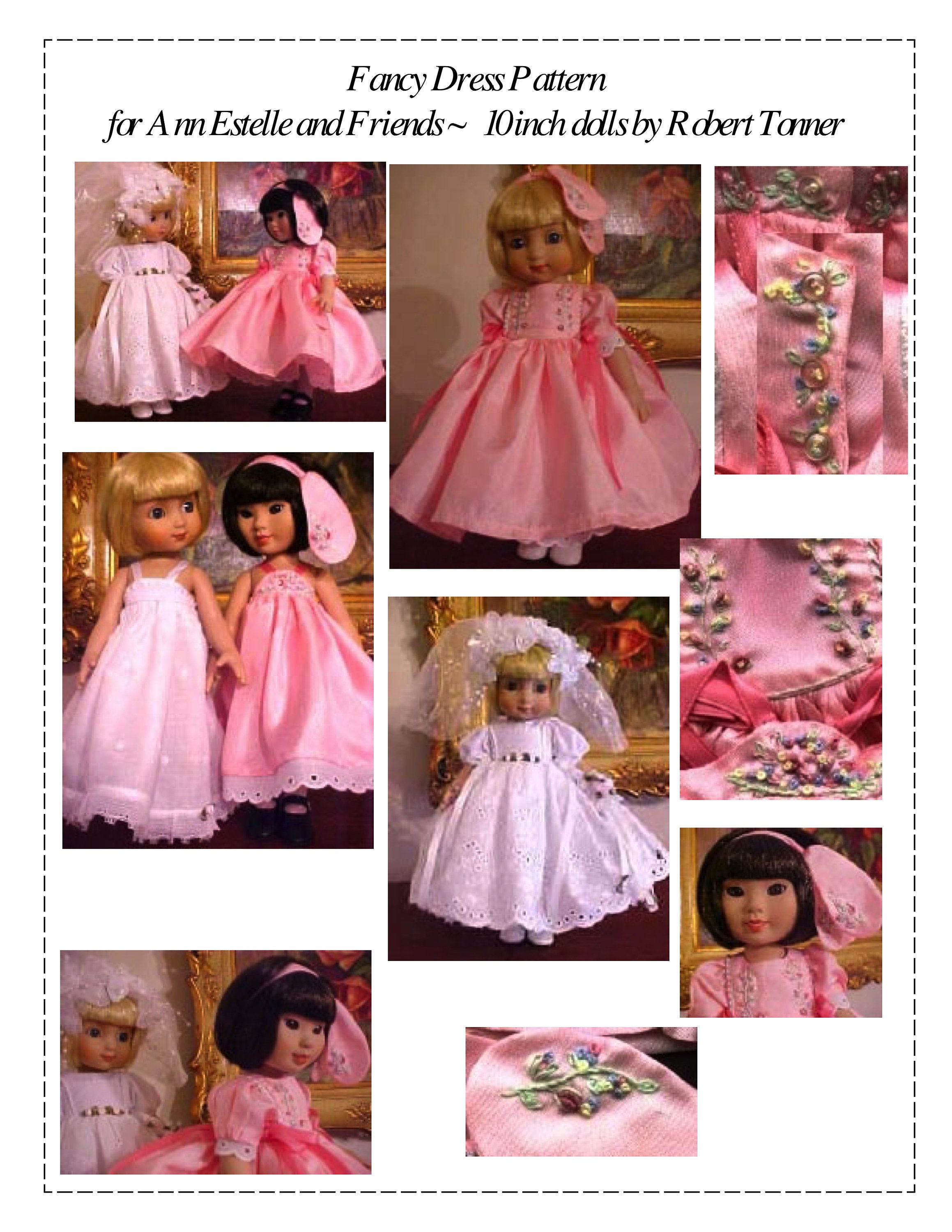 Anne Estelle 1011 Inch Doll Fancy Dress Pattern With Etsy UK