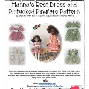 Ruby Red Fashion Friends Hanna's Best Dress and Pintucked Pinafore Pattern
