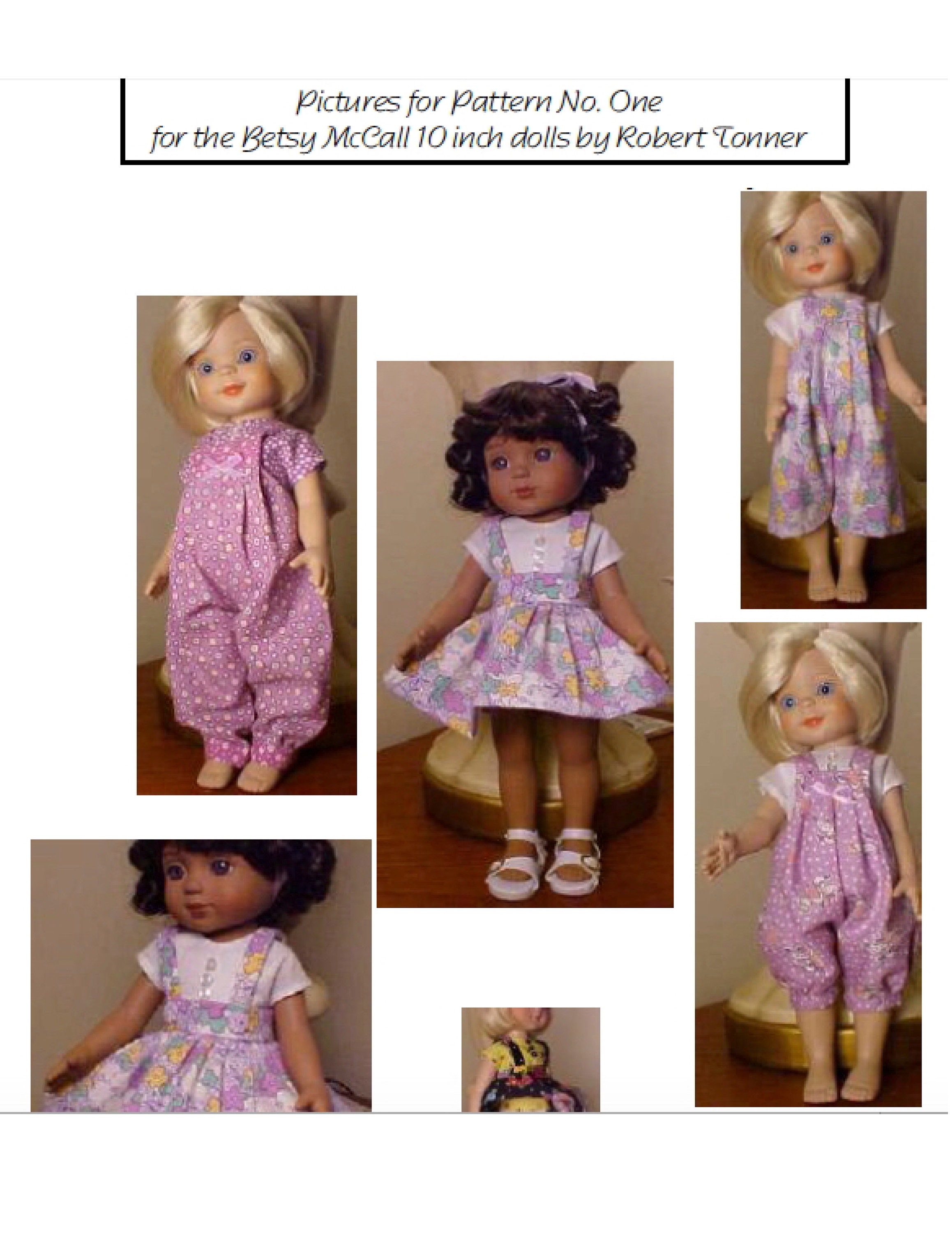 Pleated Dress Doll Clothes Sewing Pattern 10" Patsy & Ann Estelle Tonner 