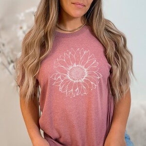 Sunflower Shirt, Women&#39;s Shirts, Botanical Shirt, Floral Shirt, Flower Shirt, Women&#39;s T-Shirt, Gift For Her, Garden Shirt, Graphic Tee