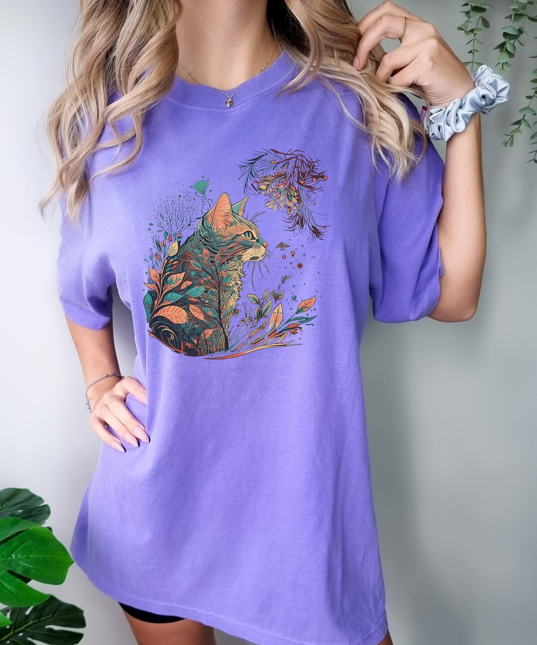 BOHO Cat Shirt, Cat Mom Shirt, Shirt for Cat Lovers, Cat Lover Gift ...