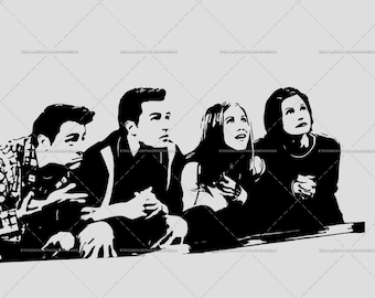 FRIENDS Clip Art Download - Print your own Friends! - Friends tv show printable Vector, SVG, PNG - The Apartment Switch Quiz