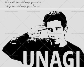 FRIENDS Clip Art Download - Print your own Friends! - Friends tv show printable Vector, SVG, PNG, jpg - Ross / Unagi card