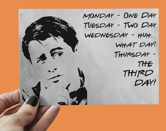 FRIENDS Clip Art Download - Joey's Days of the Week - Friends tv show printable Vector, SVG, PNG - Print your own Friends!
