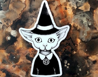 Witchy Cat Sticker