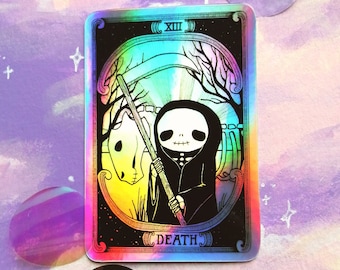 Pegatina holográfica de la muerte de Tarotcard