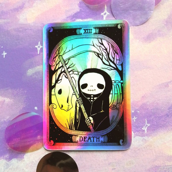 Tarotcard death holographic sticker