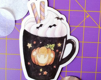Pegatina transparente Pumpkin Spiced Latte