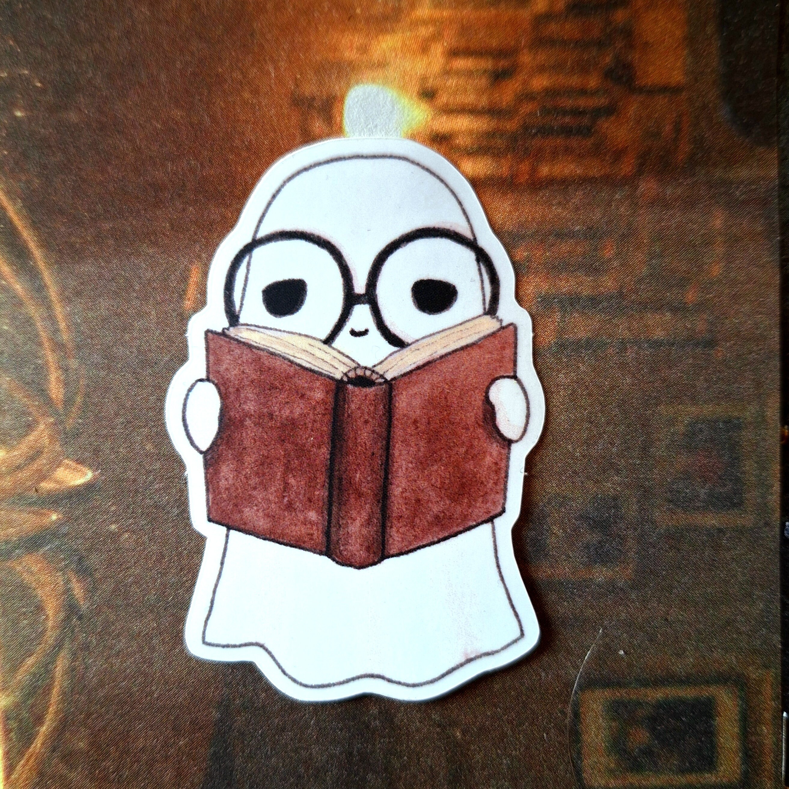 Reading Ghost Sticker - Etsy