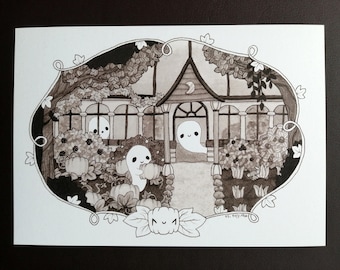 Haunted Greenhouse Art Print
