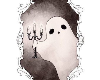Candlelight Ghost Art Print