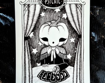 Pumpkin Fortune Teller Art Print