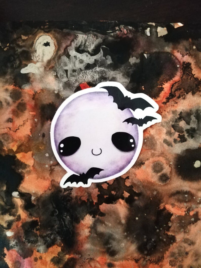 Moon Sticker - Etsy