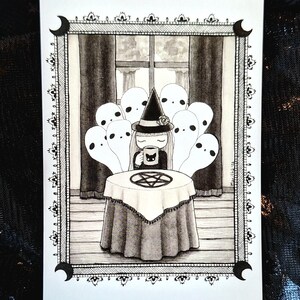 Haunted Teabreak Art Print