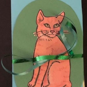 Lot de 10 cartes Ginger Tabby par Cherie