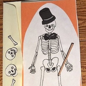 Dapper Mr. Skeleton Card by Cherie