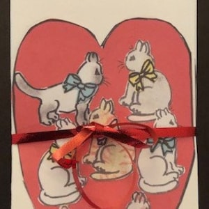 Lot de 10 cartes chatons pour la Saint-Valentin par Cherie
