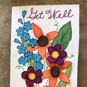 Lovely Get Well Flowers Card par Cherie