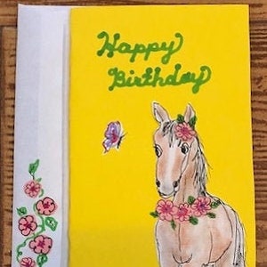 Carte de cheval d’anniversaire par Cherie