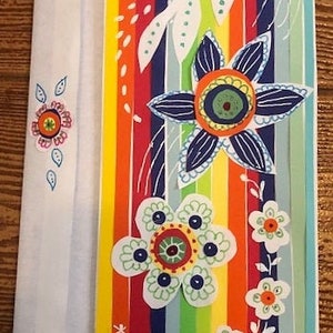 Carte de fête des Mères arc-en-ciel de fleurs par Cherie