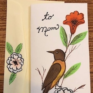 Belle carte de jour de mère d’oiseau par Cherie