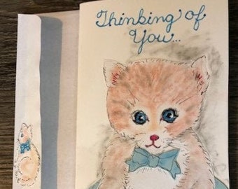 Fluffy Kitten Thinking of You Card by Cherie