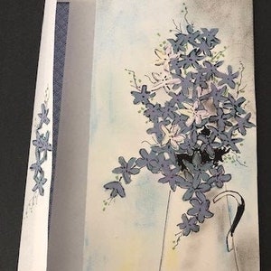 Purple - White Lilacs Thank You Card par Cherie