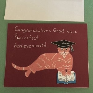 Carte de remise des diplômes chat par Aileen