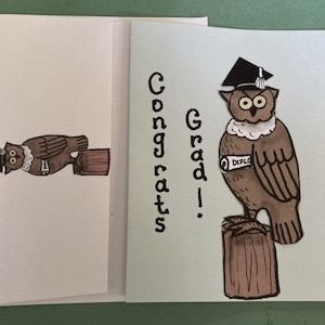 Carte de graduation Owl par Cherie