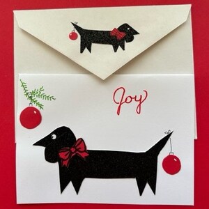 Carte de Noël série #4 teckel par Cherie