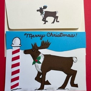 Carte de Noël renne par Cherie