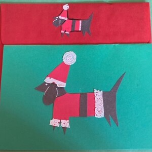 Carte de la série de Noël Teckel #7 par Cherie