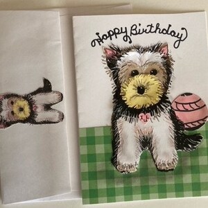 Joyeux anniversaire Puppy Card par Cherie